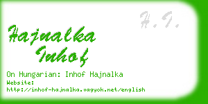 hajnalka inhof business card